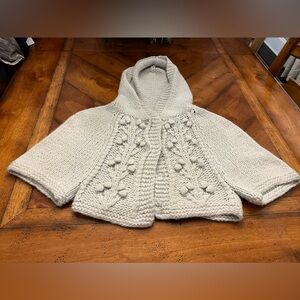 Cozy Cream Hooded Poncho